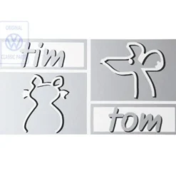 7D0 854 433 B 3R2 : emblème - emblem - Folienschriftzug Tim und Tom