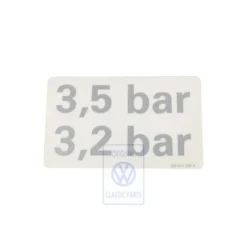 7D0 010 208 R : sticker - Kennschild