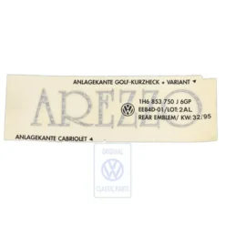 1H6 853 750 J 6GP : - foil inscription arezzo - Folienschriftzug Arezzo